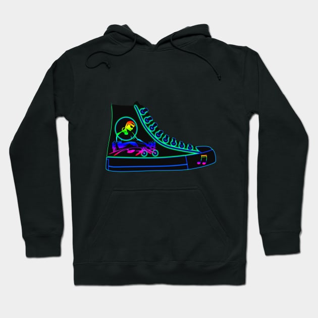 Glowing shoes music Hoodie by momo1978